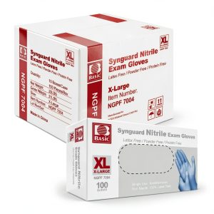 Blue Nitrile Exam Gloves INTCO NGPF 7004 XL Latex-Free Powder-Free-0