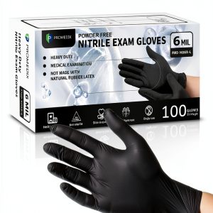 PROMEDIX P 6 Mil Nitrile Exam Gloves Powder-Free Latex-Free 100 Count-0