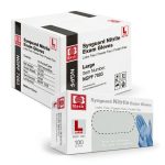 Blue Nitrile Exam Gloves INTCO Latex-Free Powder-Free Large 1000 Case-0