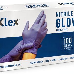Klex Nitrile Exam Gloves Medical Grade Powder Free Lavender Unisex-0