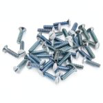 uxcell 100Pcs Wall Plate Screws, 9/16" Long 6-32 Thread Outlet Screws White Oval Head Milled Slot Panel Switch Plate Screws for Wall Light Electrical Cover Panel Replacement-0
