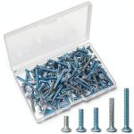 120PCS White Wall Plate Screws 6-32 Thread for Light Switch Panels 5-0