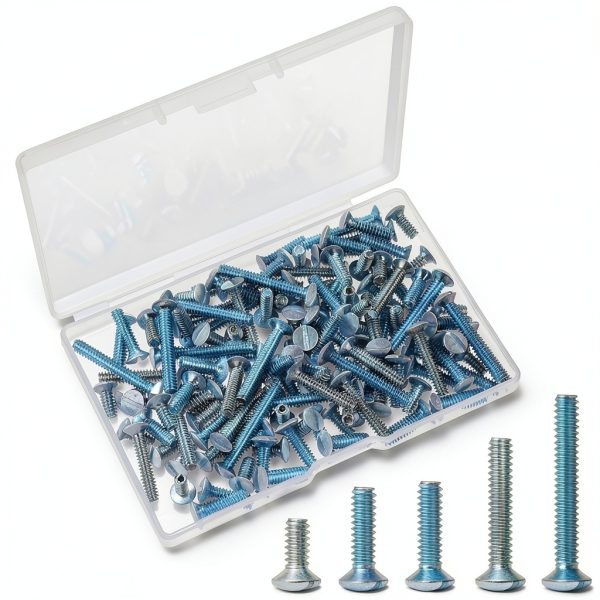 120PCS White Wall Plate Screws 6-32 Thread for Light Switch Panels 5-0