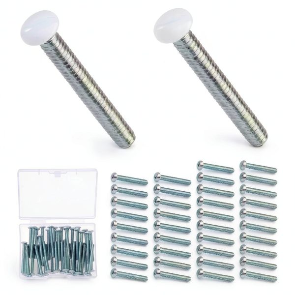 40 Pcs Stainless Steel Wall Plate Screws - 1.2'' Long Outlet & Switch Plate Screws-0