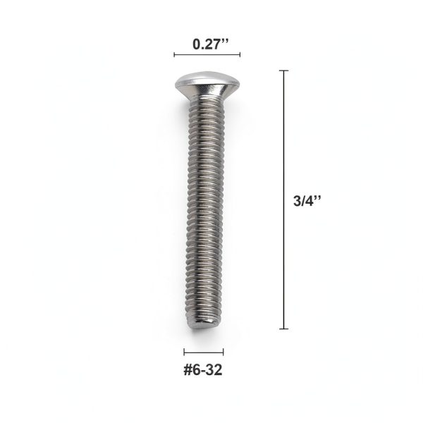 50 Pcs 3/4 Inch Long 6-32 Thread White Wall Plate Screws Outlet Cover Screws Switch Cover Screws Replacement Wall Plate Screws Electrical Screws-1