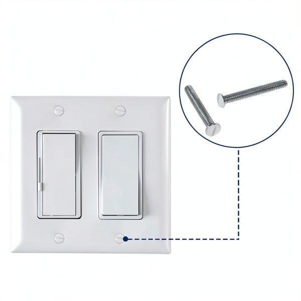 40 Pcs Stainless Steel Wall Plate Screws - 1.2'' Long Outlet & Switch Plate Screws-3